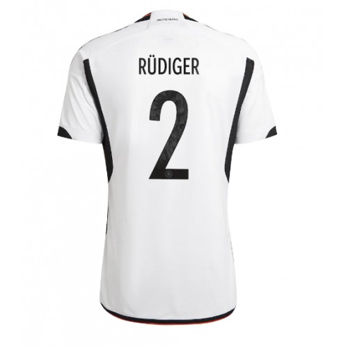 Fotballdrakt Herre Tyskland Antonio Rudiger #2 Hjemmedrakt VM 2022 Kortermet
